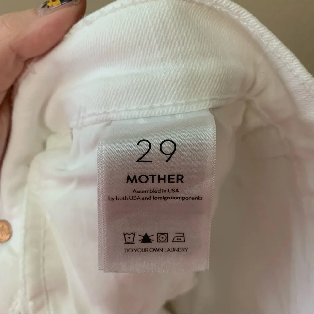 Mother Superior High Waisted Tunnel Vision Ankle Totally Innocent White Size 29